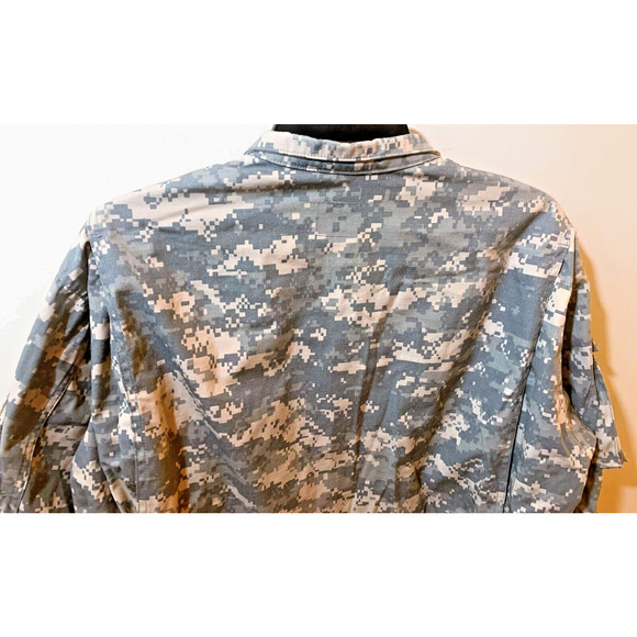 US Army Combat Uniform Coat Shirt ACU Cotton Blend Non FR UCP Medium Long - READ - Picture 6 of 10
